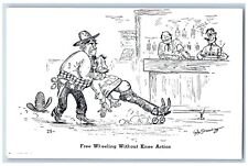 WM Standing Artist Signed Postcard Humor Free Wheeling Without Knee Action picture