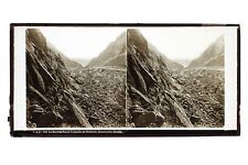 Le Mauvais Pas Chamonix Savoie stereo plate Lachenal et Favre vintage ca 1865 picture