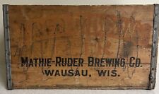 Mathie Ruder Brewing Co Beer Crate with Shipping Labels & Tax Stamp - Wausau, WI picture
