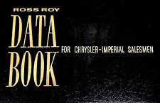 Original 1963 Chrysler & Imperial Data Book - Exc JUST REMOVED From Mailing Box picture