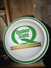 Vintage QUAKER STATE MOTOR OIL Gas Station Advertising 3D Bubble Button SIGN picture