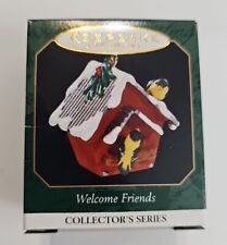 Welcome Friends`1999`Miniature-With  Yellow Goldfinches-Hallmark Ornament Z2 picture