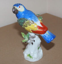 Vintage Meissen Porcelain Figurine Parrot on Trunk #77297 Papagei auf Stamm 5.8
