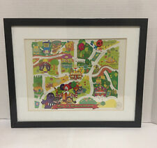 McDonald's 1998 Framed Map of McDonaldland Sericel With COA picture