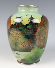 Fine Rare Japanese Plique a Jour Enamel Vase Cloisonne Japan Ando Shōtai Shippō picture