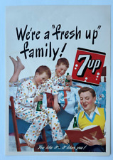 7up Soda Original Vintage 1948 We're a Fresh Up Family Advertising Small Poster picture