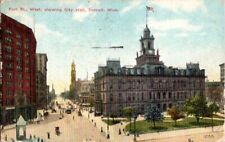 Vintage Postcard Fort St. West City Hall Detroit MI Michigan 1910           L388 picture