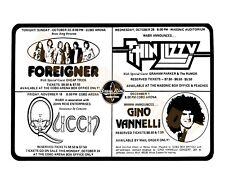 Circa 1977 Cobo Arena Detroit Foreigner Thin Lizzy Queen Newspaper Ad 8x10 Photo picture