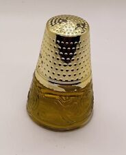 Vintage AVON Golden Thimble Brocade Cologne Woman Perfume Discontinued Rare Find picture