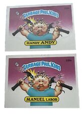 Vintage 1986 Topps (GPK) Series 6 MANUEL LABOR 230a & HANDY ANDY 230b picture