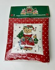Vintage Lot Of 2 New Christmas Street Hudson’s Bay Company Puffy Potholders 1996 picture