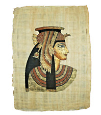 **RARE** GENUINE HAND PAINTED AUTHENTIC EGYPTIAN PAPYRUS (QUEEN CLEOPATRA) 12x16 picture