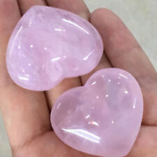 3pc Natural pink rose heart quartz crystal hand-polished healing  picture
