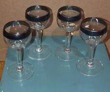 Rare 4 Dorothy Thorpe Glass Cordials Goblets Tiny ￼ Cute picture