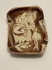Vintage 1961 Hanna Barber Ash Tray Fred Flintstone And Wilma picture