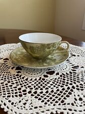 Dorothy Thorpe Tea Cup And Saucer Set Green California MCM Perfect picture