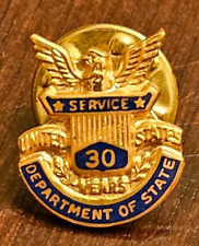 US State Department 30 Years of Service Pin signed by Lordship N.Y. picture
