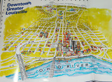 Louisville Kentucky KY Brochure Map Vintage picture