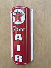 Texaco Free Air Curved Metal  Gasoline Gas sign Pump Oil WOW picture