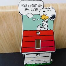 VTG SNOOPY Switch Plate You Light Up My Life Woodstock USA Monogram Products picture