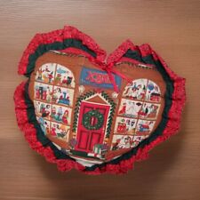 Vintage Christmas/Heart Shaped Throw Pillow picture