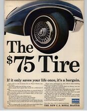 1966 Uniroyal Royal Master White Wall Tire Photo Vintage Magazine Car Print Ad  picture