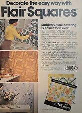 1980 Vintage Print Ad Flair Squares DuPont TYVEK 80s Brunette Woman Decorating  picture