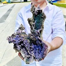 7.16LB Natural purple grape agate quartz crystal granular mineral specimen picture