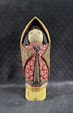 Vintage Japanese Old Sosaku Kokeshi Kakumaki Carved Wooden Doll signed picture