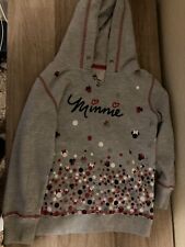 Disney Parks Authentic Gray Minnie Mouse Hooded Sweatshirt US Kids Small Hoodie picture