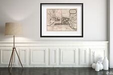 1764 Map|Chart Atlas Plan de la ville de Dieppe|Vintage Fine Art Reproduction|Si picture