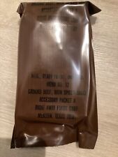 Vintage USA 1980's MRE Menu No 12 Ground Beef With Spiced Sauce Sealed picture