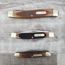 Schrade Vintage Old Timer Pocket Knife Lot of 3 770T 330T MM18 picture