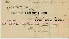 RARE “Sixth NC Regiment” Samuel McDowell Tate Hand Signed Receipt Dated 1891 picture