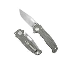 Demko Knives Folding Knife Textured Titanium Handle 20CV Clip Point Plain Edge picture