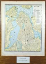 Vintage 1901 BOSTON MASSACHUSETTS Map 11