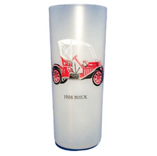 Vintage 1908 Buick Antique Cars Frosted Highball Glass picture