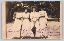 c1908 RPPC Elegant Ladies EXCEPT For Hannah & Her White Socks ANTIQUE Postcard picture
