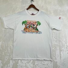 Vtg Disney Cruise Line 2002 Shirt Adult XL * White Tee Mickey Goofy Donald Pluto picture