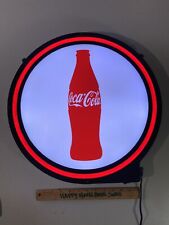 NEW 18” Coca Cola Coke Soda LED Button Sign Light Not Neon With 2 Stage Dimming picture