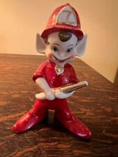 Vintage Firefighter Pixie Elf Figurine 6