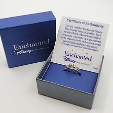 Disney Enchanted Princess Ring Sterling Silver 1/6 TW & 925 CROWN size 8.5 picture