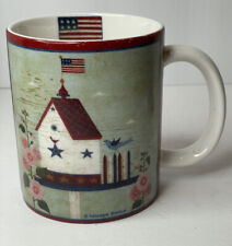 Vintage Patriotic Bird House AMCO Warren Kimble Coffee Tea Mug Cup. RARE picture