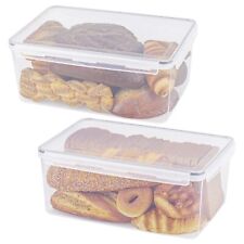 2 Pack Large Bread Box for Kitchen Countertop, Airtight Bread Storage Contain... picture