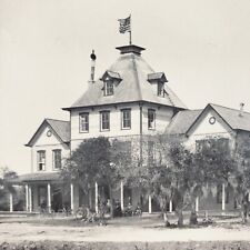 Florida Ponce Park Hotel Photo c1899 Bicycle Riders House Antique Photo FL B1665 picture