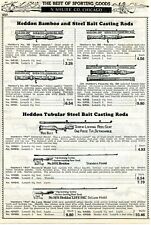1940 Print Ad of Heddon Bamboo Steel Bait Casting Fishing Rods Red Butt 600 400 picture