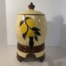 Vintage Large Three-Piece Ceramic Lemonade Dispenser ￼ picture