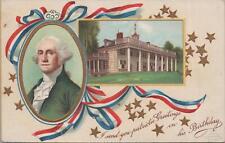Patriotic Postcard George Washington I Send You Patriotic Greetings  picture