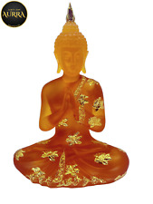 Buddha Sculpture Statue Carved Glass Art Glaze glass Home Decor Gift Yard picture