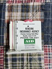 Rensink Insurance Company Advertising Promotional Rain Gauge picture